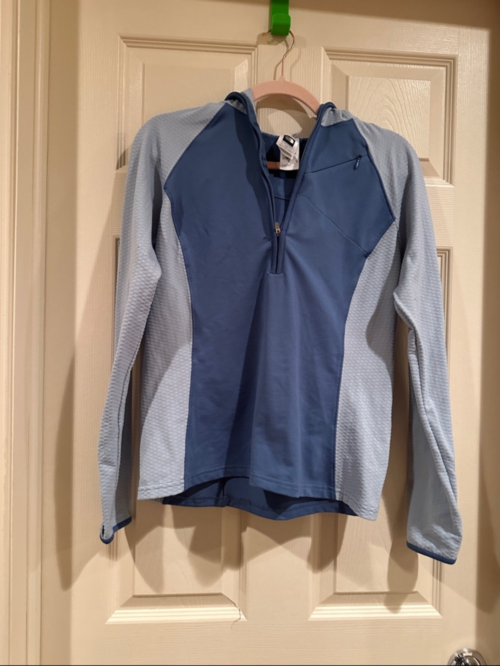 The North Face Blue Colorblock Hooded Pullover